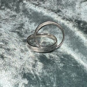 Tiffany & Co. Tiffany 1837 Interlocking Circles Ring 925 Sterling Silver Size:7
